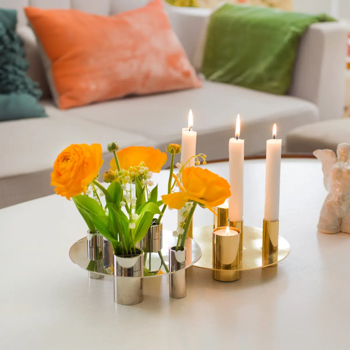Awa vase/candle holder brass