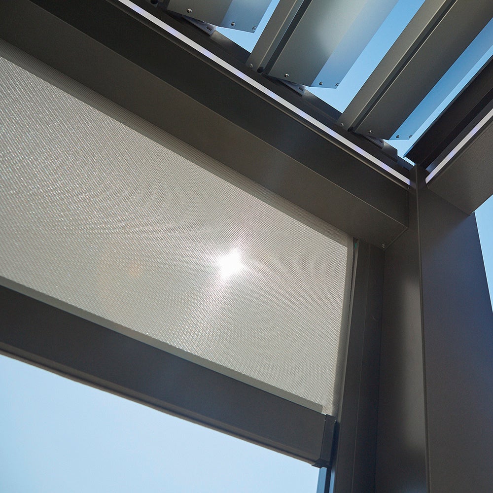  Sun protection for pergola 3 m metallic quartz grey