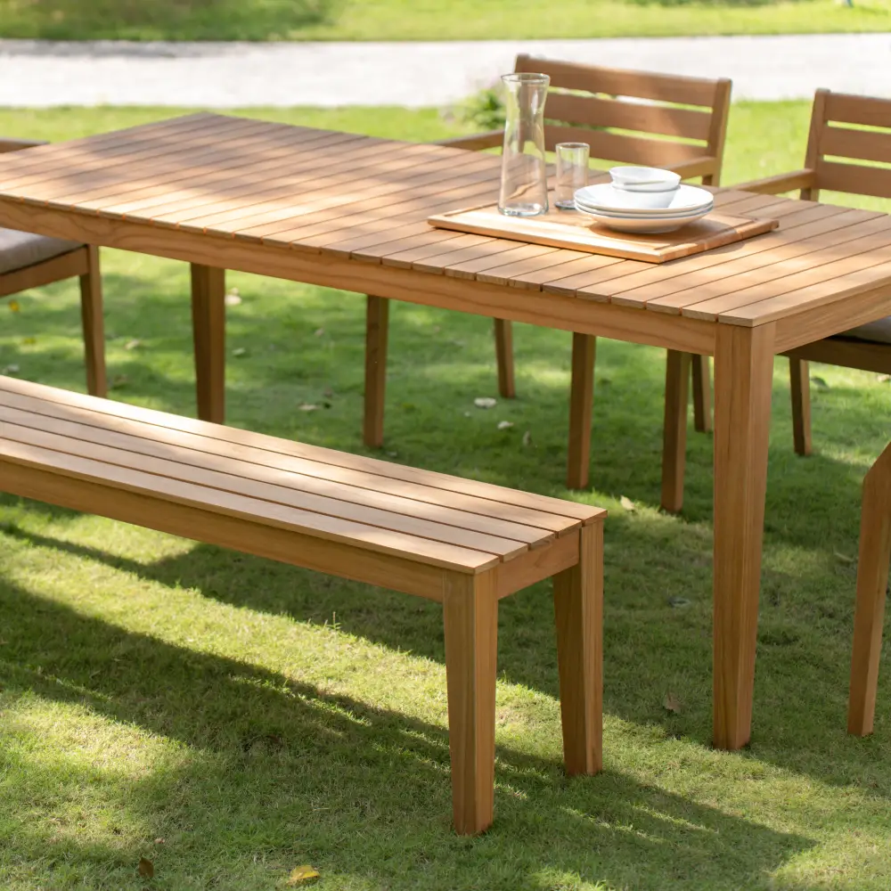 Gunnaröd bench teak incl. cushion beige