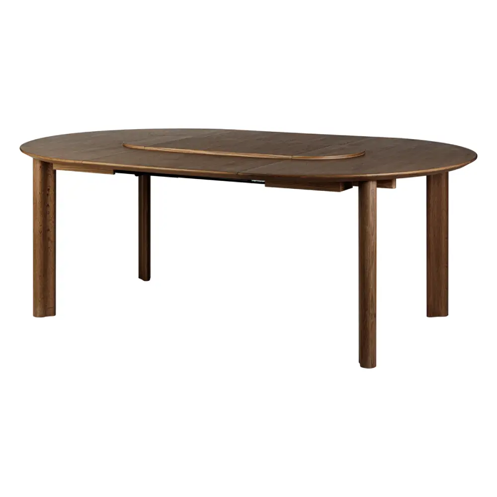 Comfort Circle Dining table with extension Dark Oak