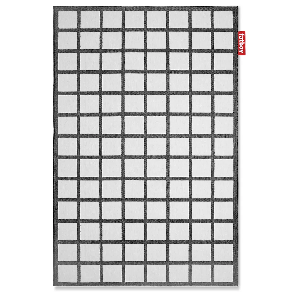 Carpretty grand checky black/white outdoor rug