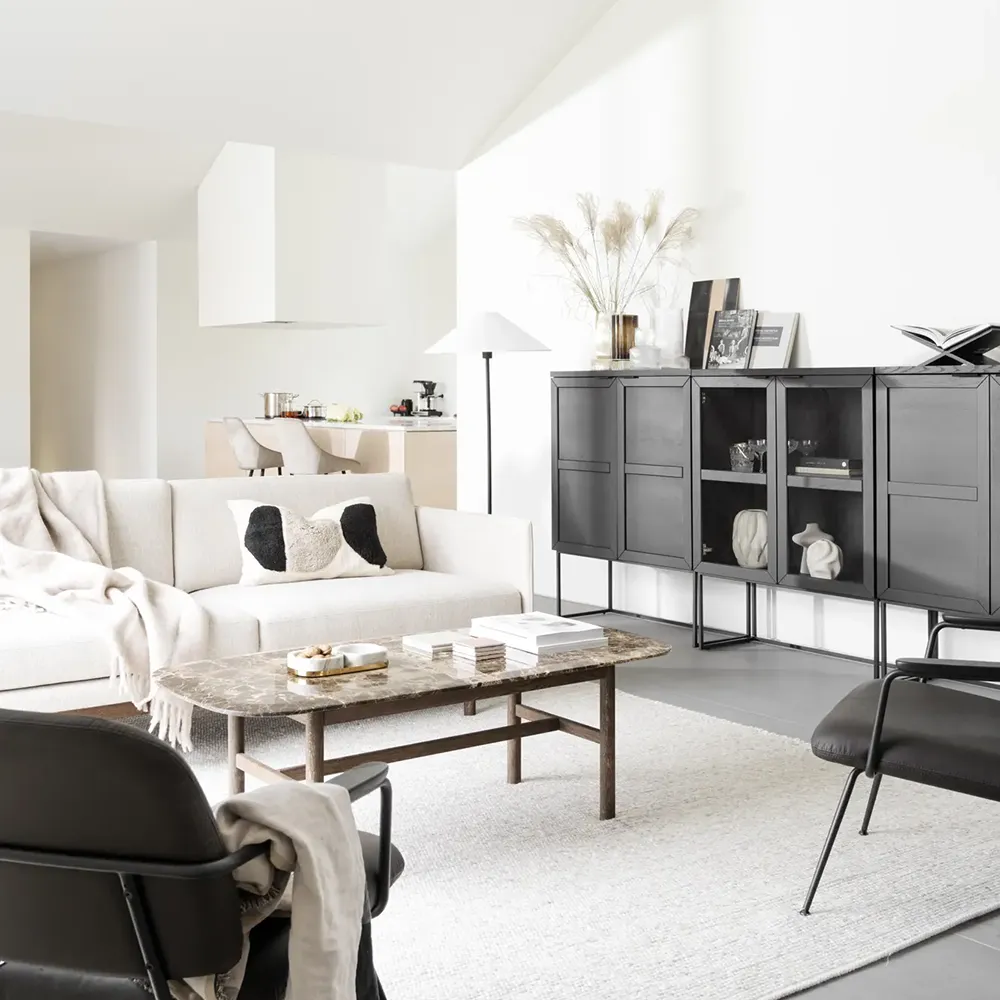 Hammond coffee table 135x62cm brown marble