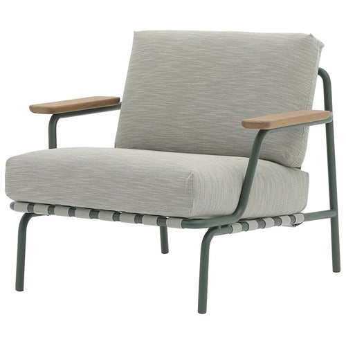 Settle Lounge Chair - Ribbed Weave 2/Dark Green