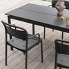 Linear Steel Dining table 200X75 cm Grey 
