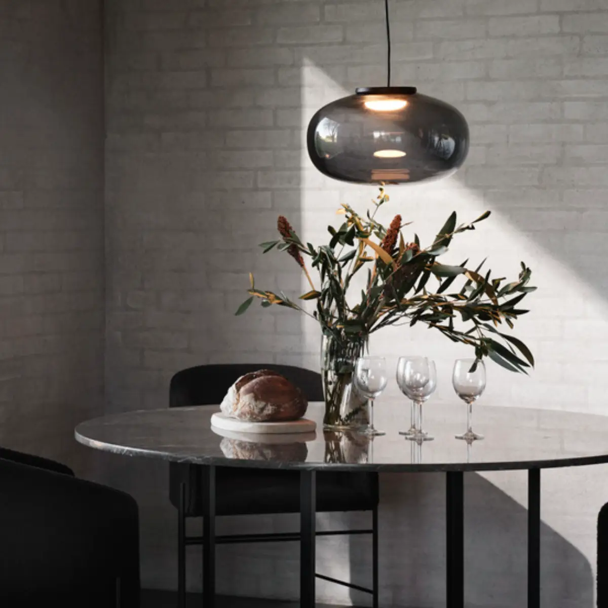 Karl-Johan Pendant Lamp Ø40 Smoked Glass