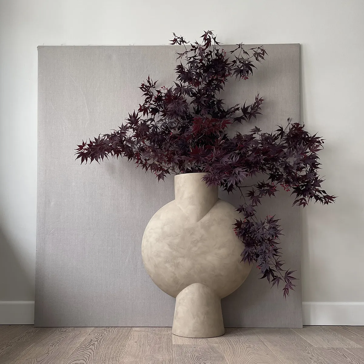 Hand-painted Vase Sphere Bubl Giant Sand H100 cm