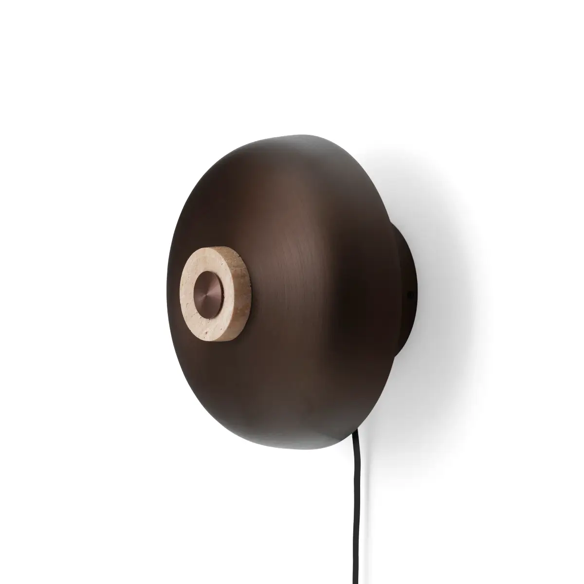 Reverse Wall Lamp Travertine, Sand/Aluminium Bronze