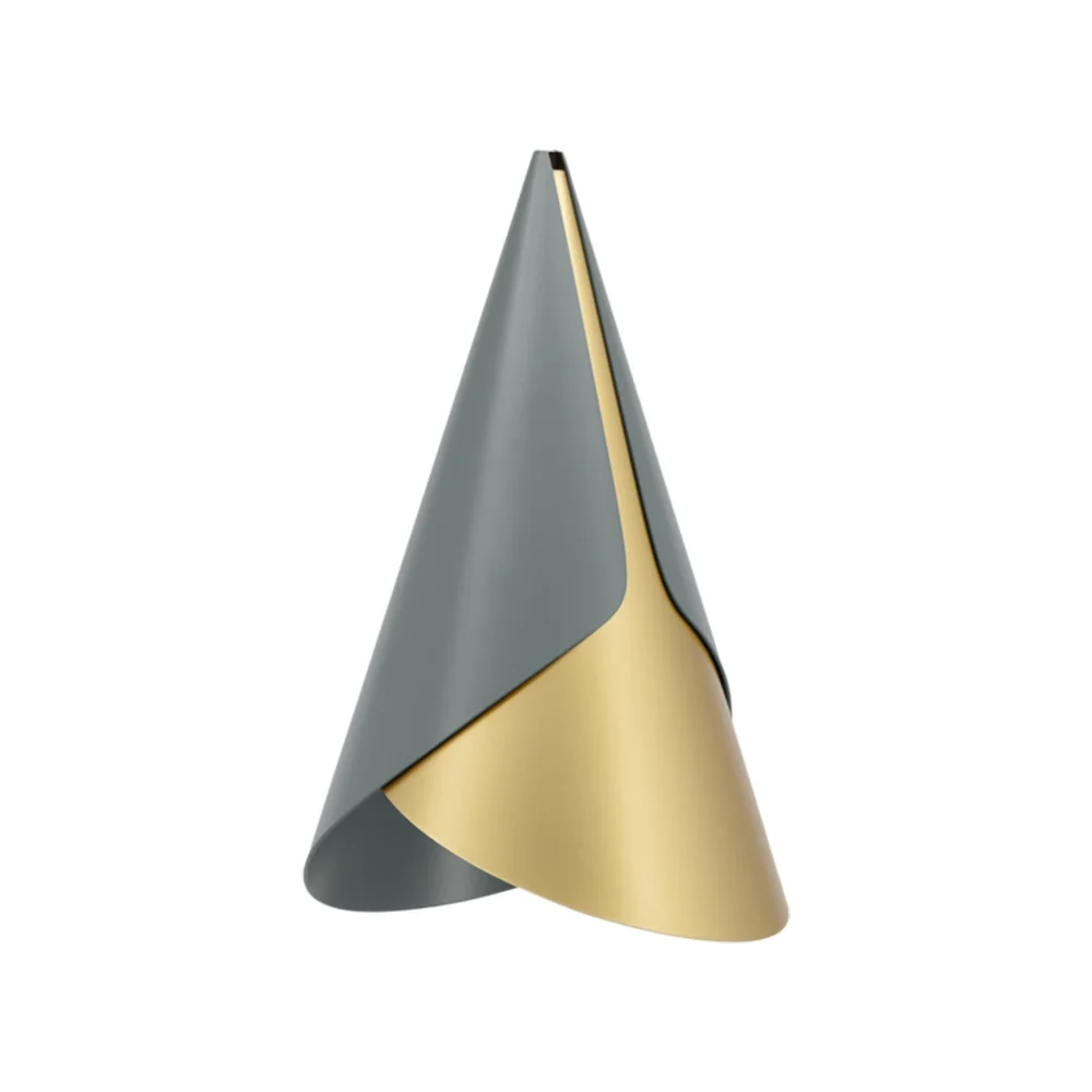 Cornet Lampshade Slate/Brass