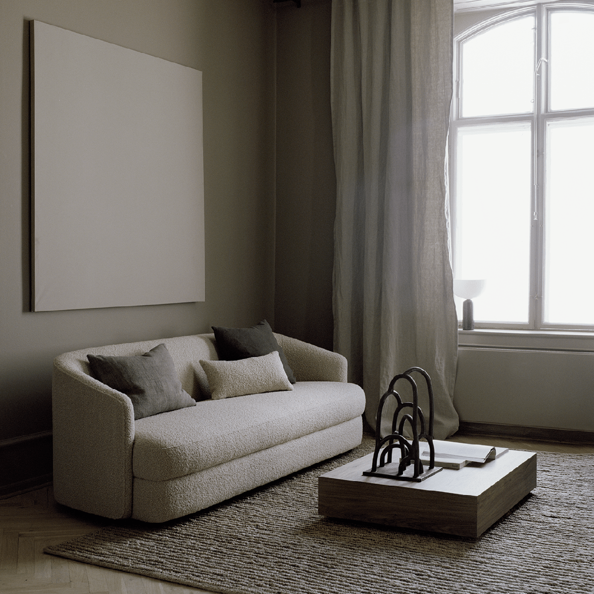 Sofa Covent Deep (3-Seater) Hemp