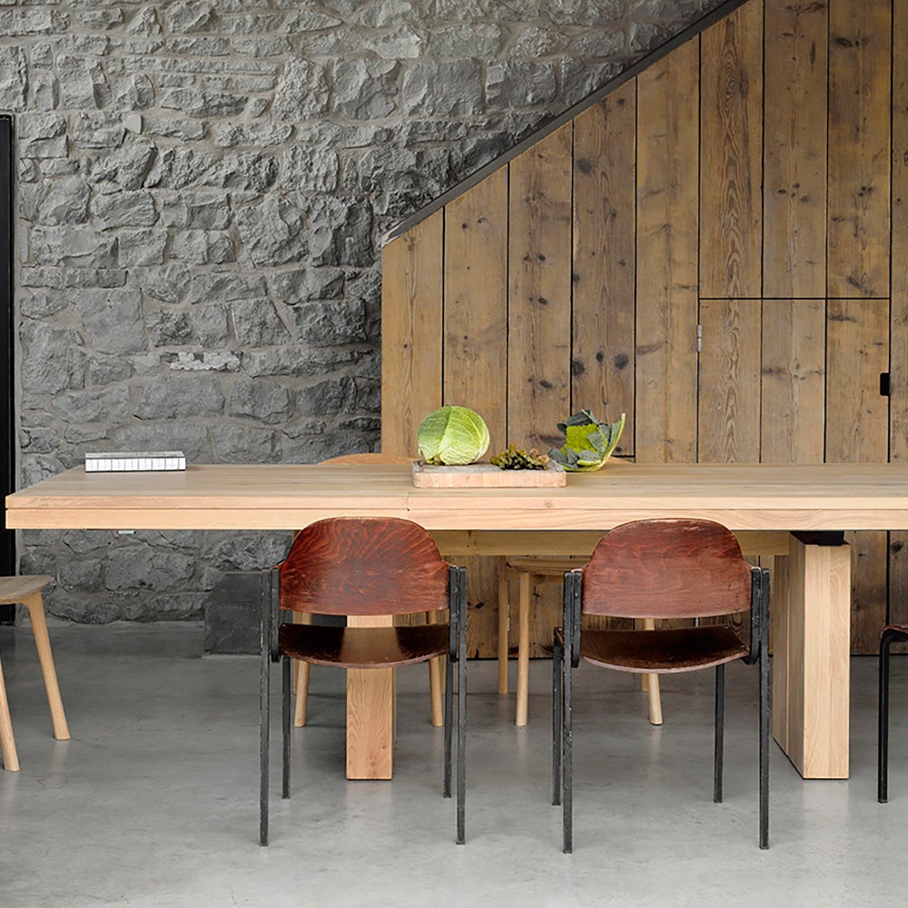 Double Dining table 100x200-300 cm Oak