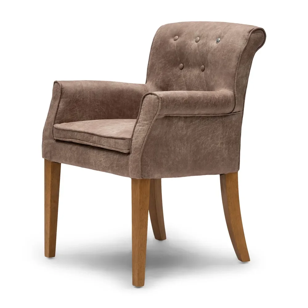  La Scala dining chair with armrests - camel