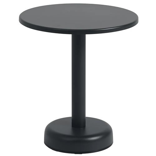 Linear Steel Coffee Table Ø42 cm Anthracite Black 