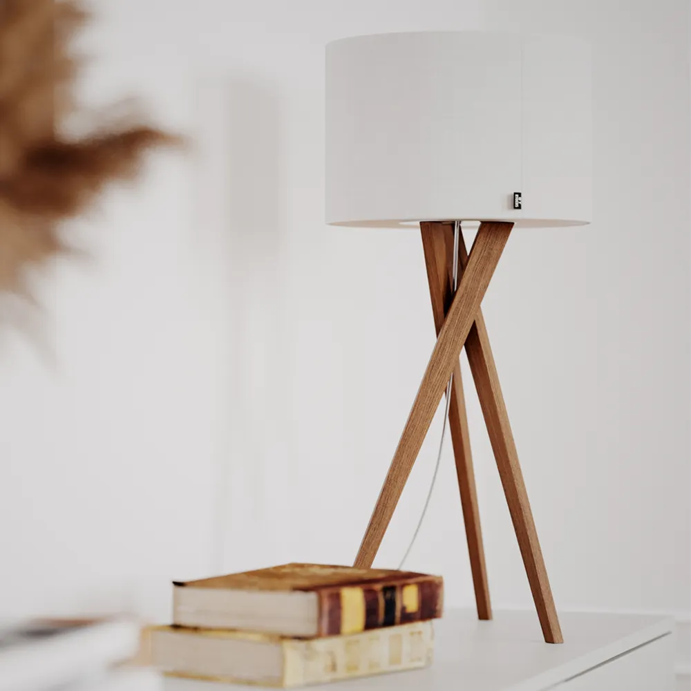 Vega table lamp oak/white