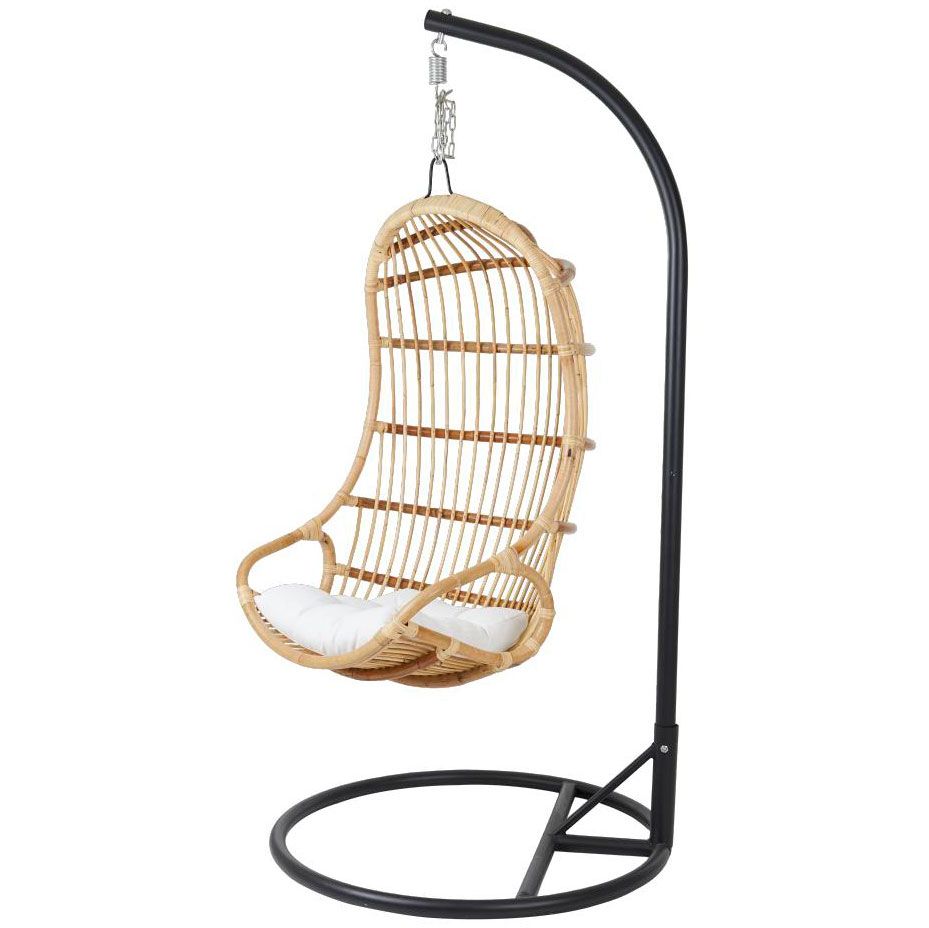 Vallda hanging in rattan natural/white