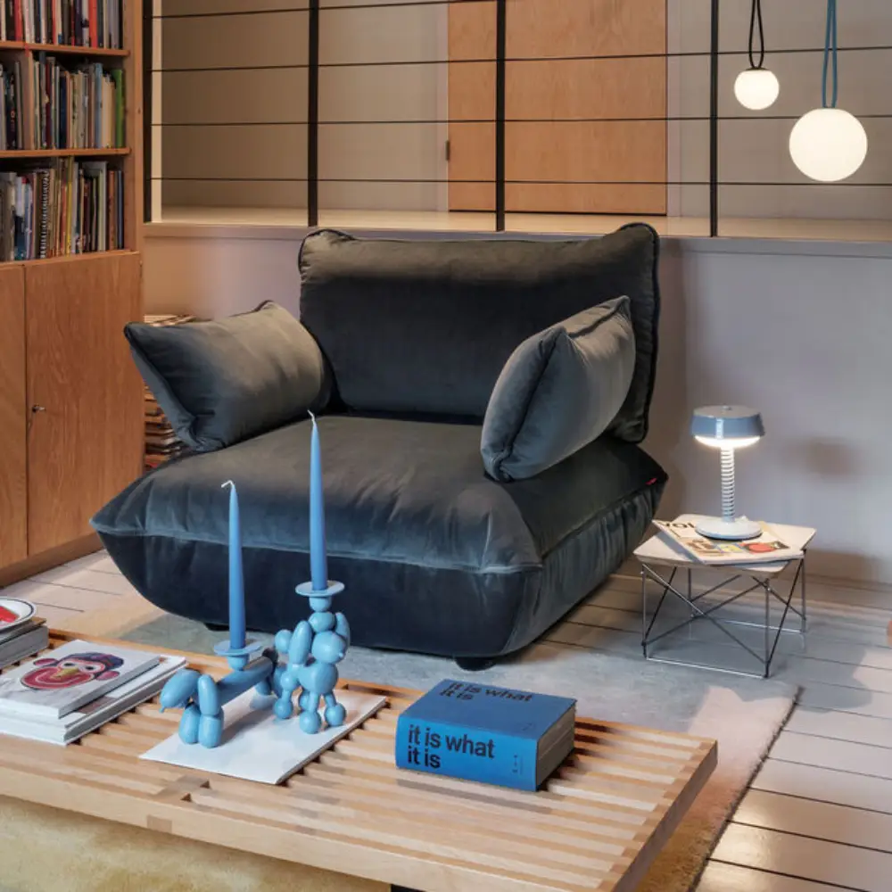 Sumo armrest velvet recycled petrol