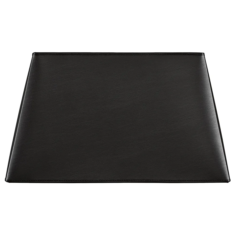 Lampshade rectangular L Black Leather