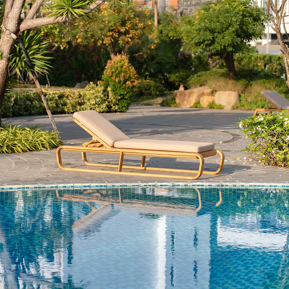 Bålamöllan sun lounger cushion blue