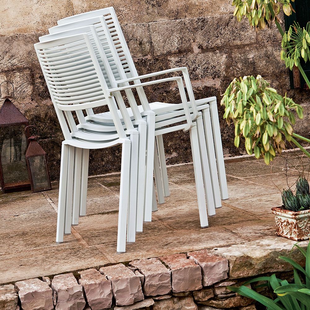 Easy Armchair Stackable White