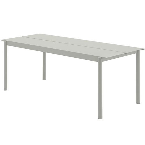 Linear Steel Dining table 200X75 cm Grey 