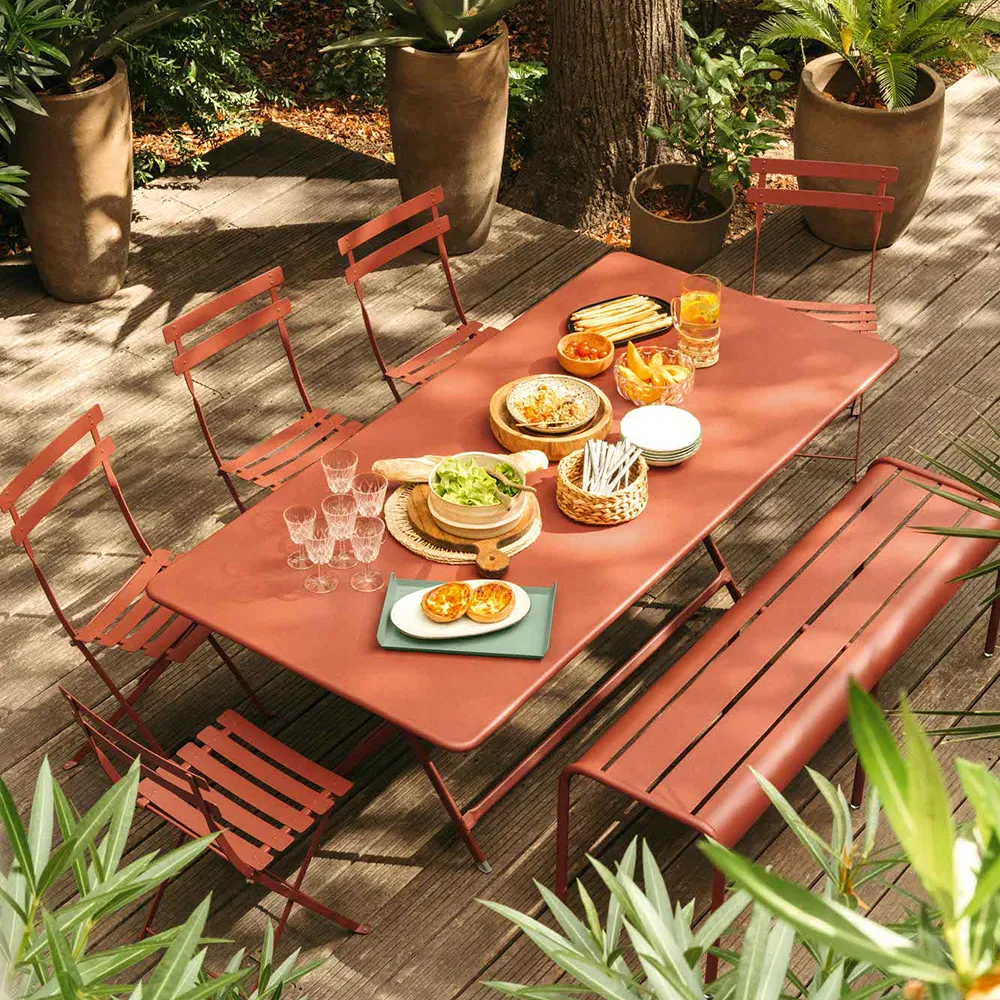 Bistro table 117 x 77 cm Red Ochre