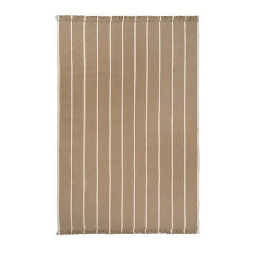 Calm Kelim Mat 200x300 cm - Dark Sand/Off-white