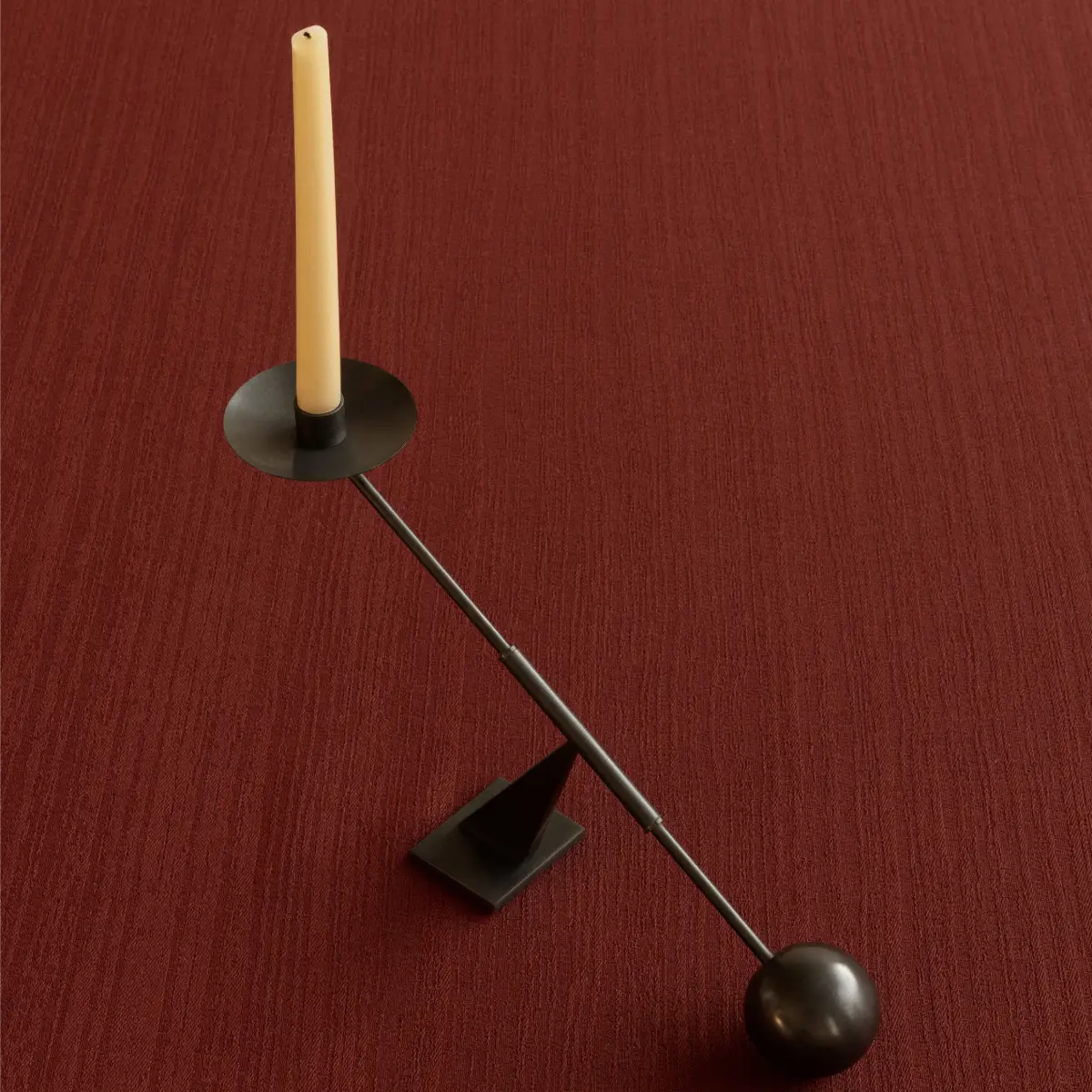 Interconnect Candleholder Small - Black Steel