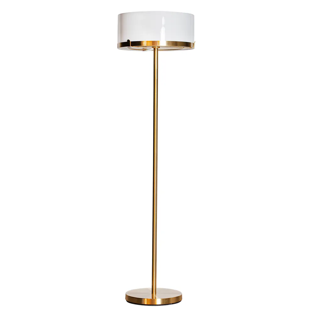 Marcel floor lamp H: 150cm brass/white