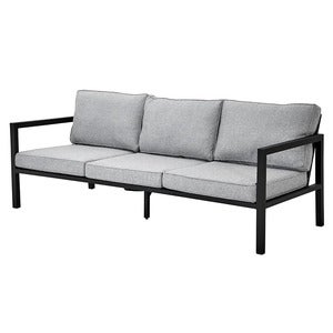 Belfort 3-seater sofa   including cushions black / Peral Grey