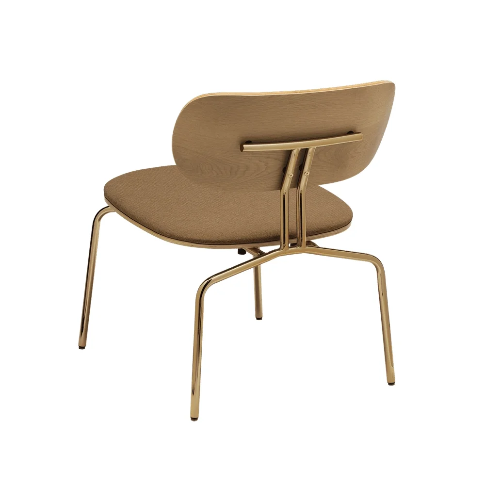 Curious Lounge Chair Oak/Brass Sugar Brown