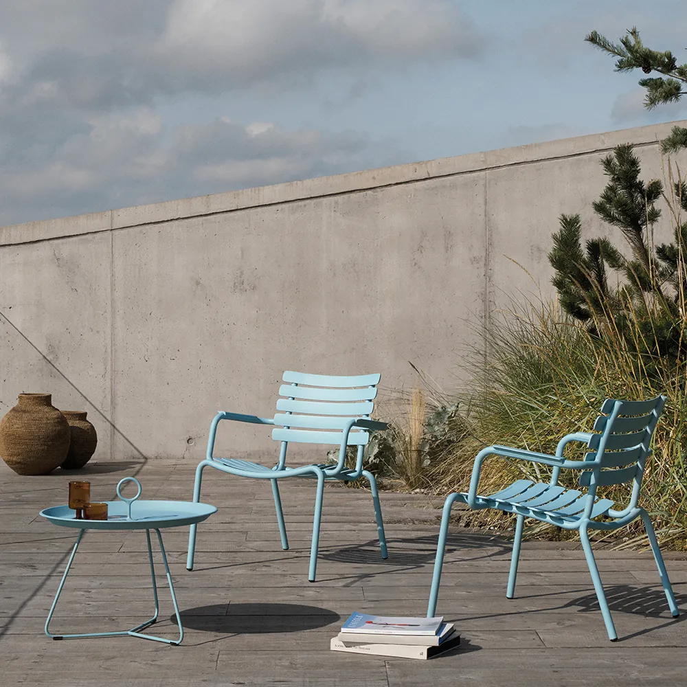 EYELET side table Ø57.5 Ice blue