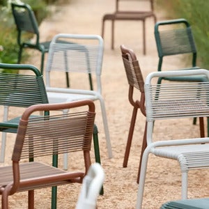 Al Dente chair, stackable m/sand Weave Sand