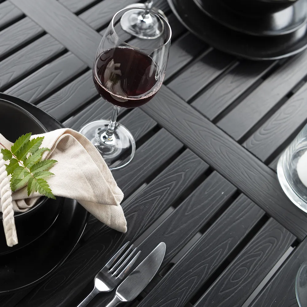 Nydala Dining Table 96x150/200 cm Black