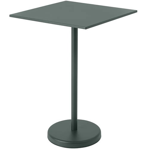 Linear Steel Bar table 70x70 cm Dark Green 