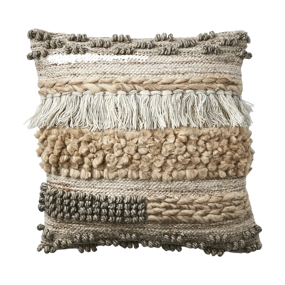 MINNA Cushion cover Beige/grey