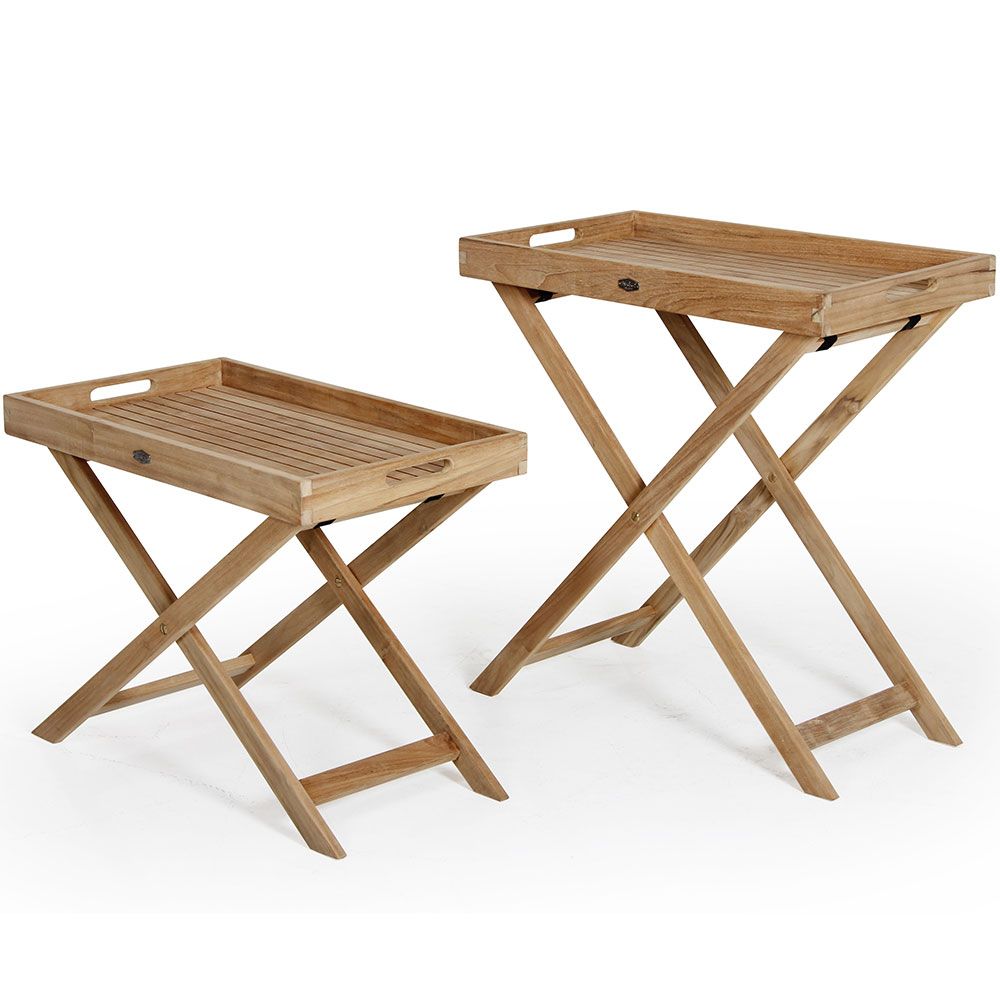 Turin tray table high teak