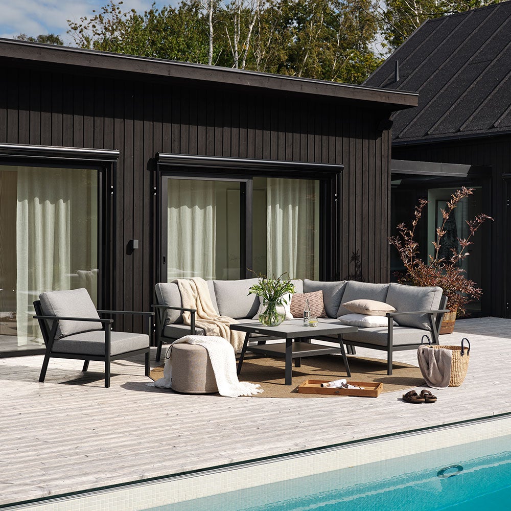 Samvaro corner piece anthracite/pearl grey