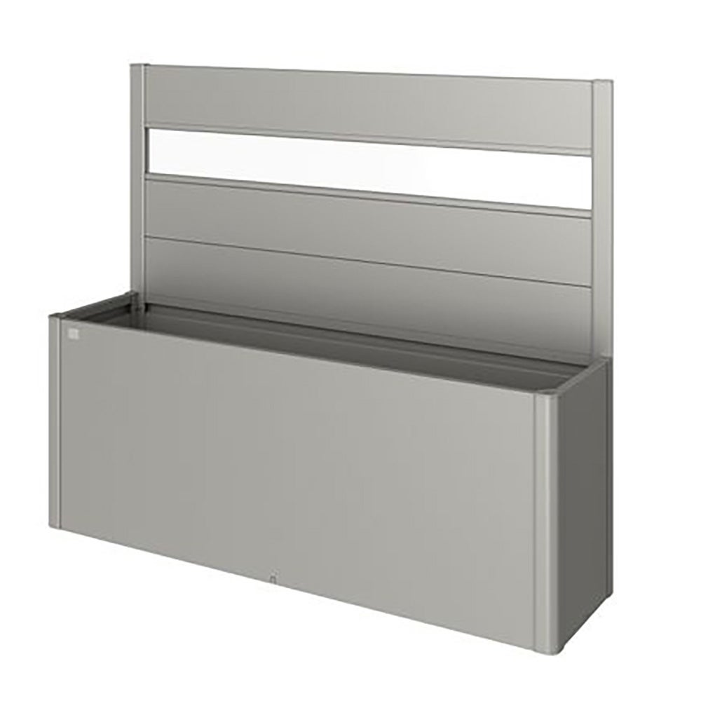 Screen for growing bed 4x1 m with acrylic glass metallic