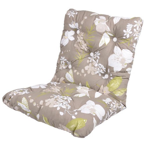 Mini Flock Cushion Beige Botanical