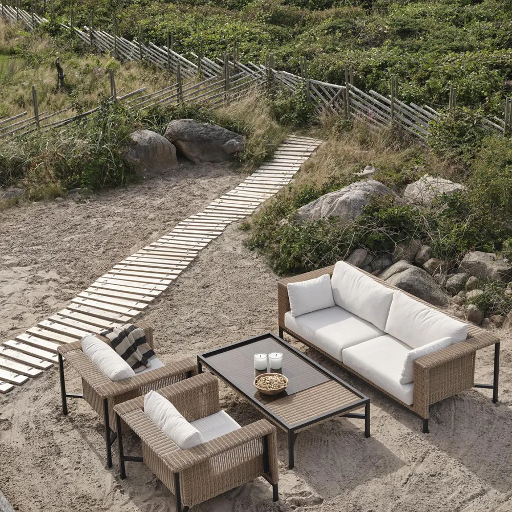 Shell Armchair Teddy Rice/ Black