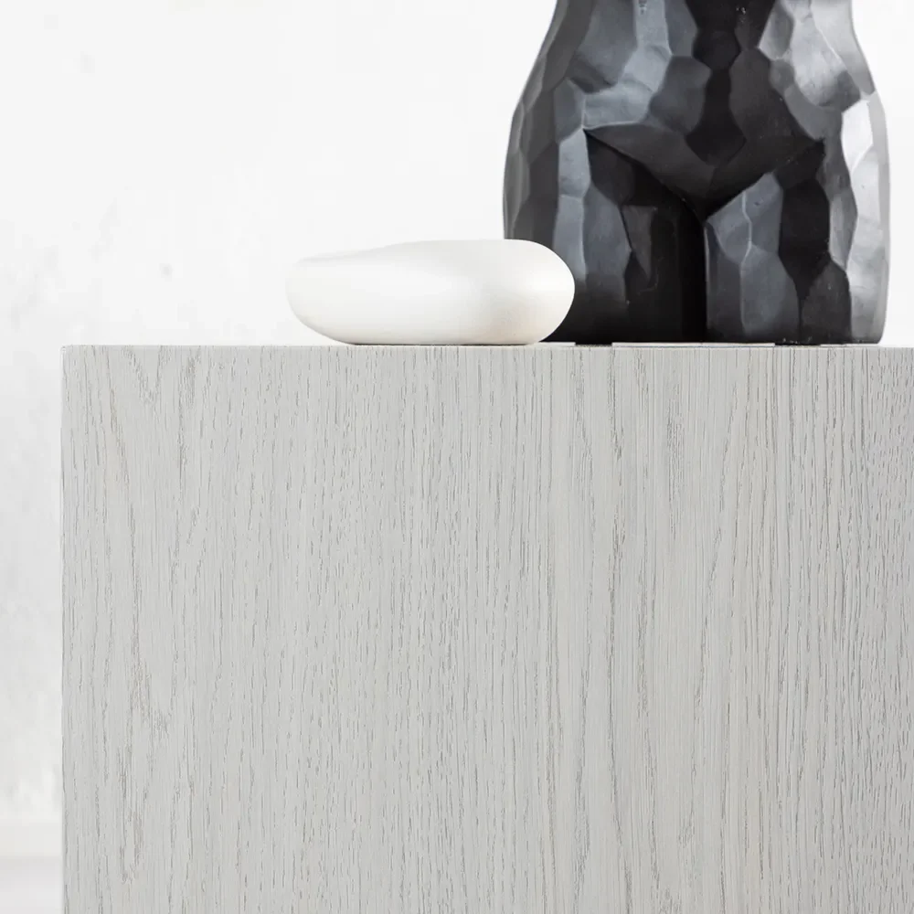 York Coffee Table 40x40 cm White Plastered