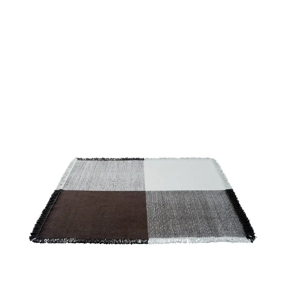 Verso Rug - 258 x 258 cm - Cool Gray / Dark Brown