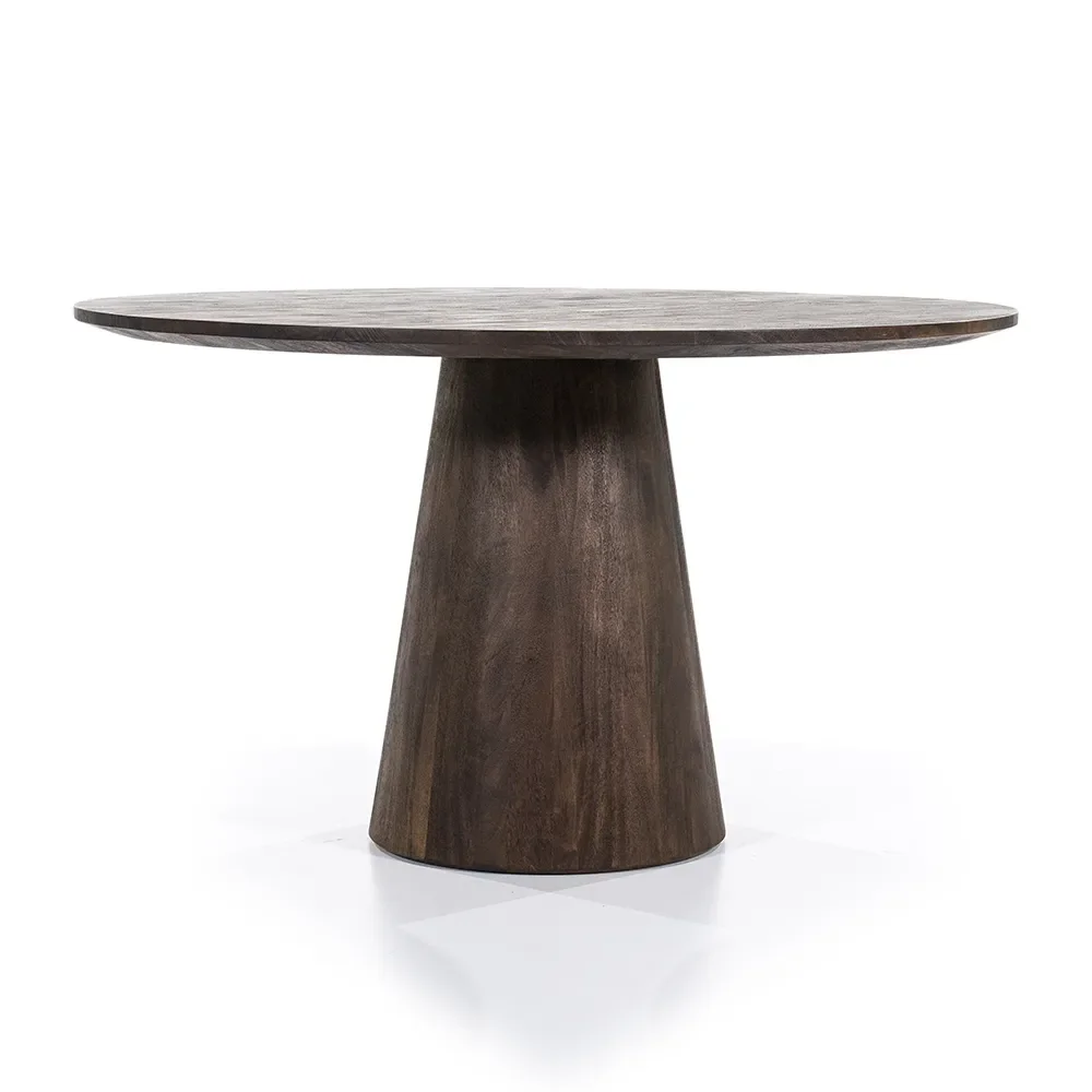 Aron Dining table round 130x76 - brown