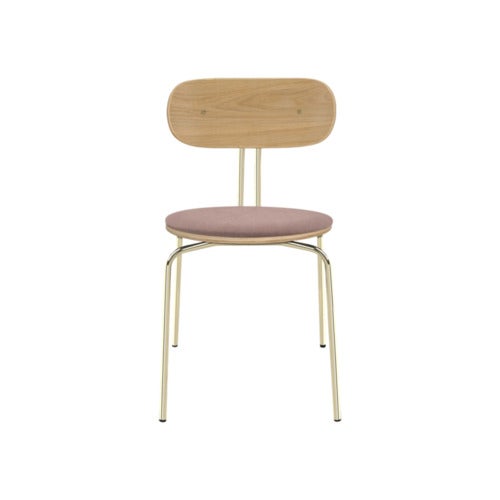 Curious Dining Chair Oak/Brass Stone Rose