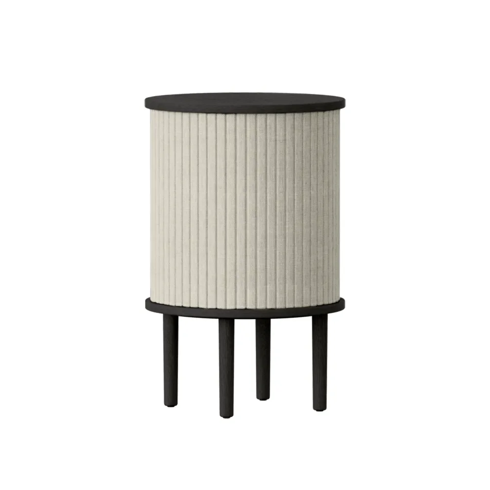 Audacious Side Table Black Oak/White Sands