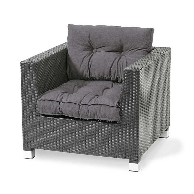 Lotta back cushion W 58-63 H 38 cm Charcoal grey