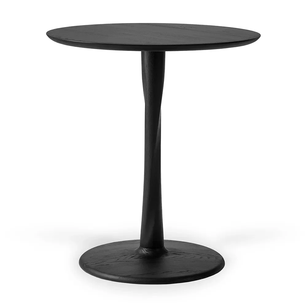 Torsion Dining Table Ø70 cm Black Oak
