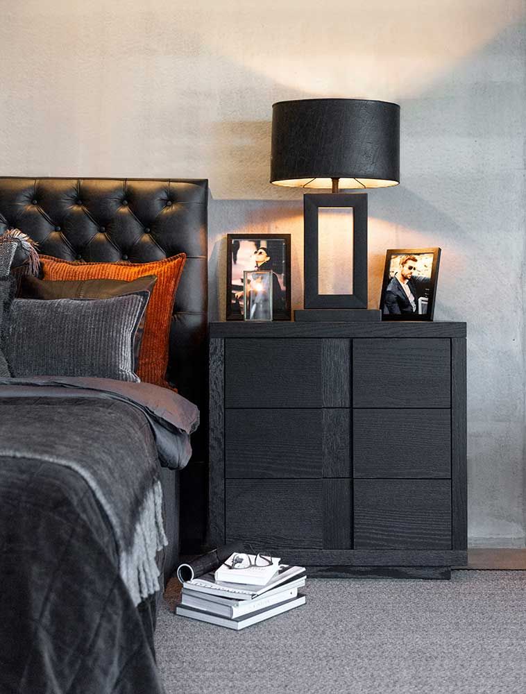 Vienna Headboard 90X140 Black Leather