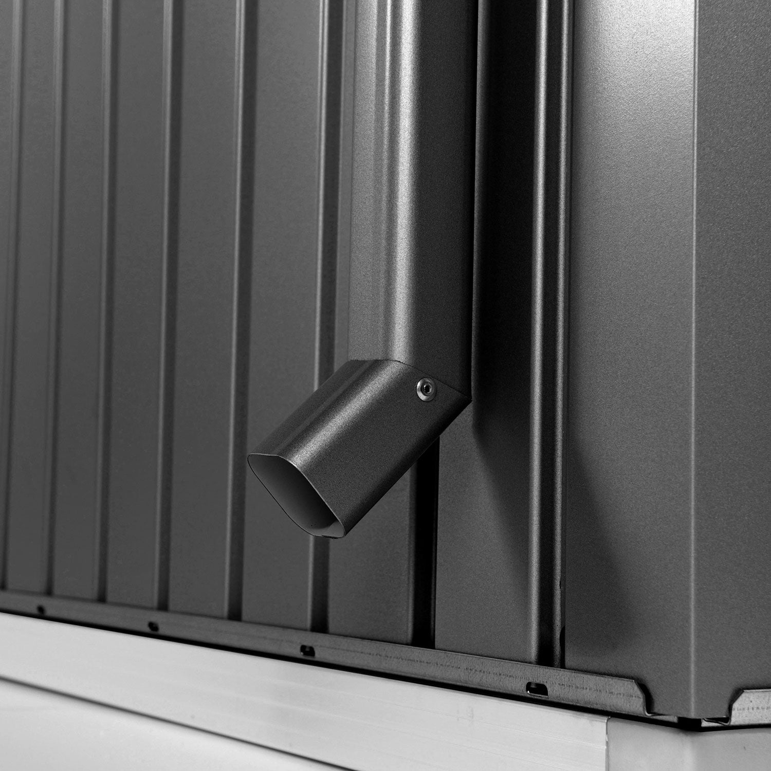 Highline downpipe set Garden shed metallic dark grey Biohort