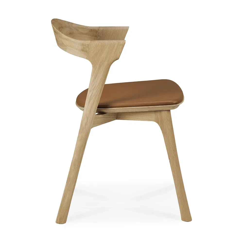 Bok Dining chair Oak/Cognac leather