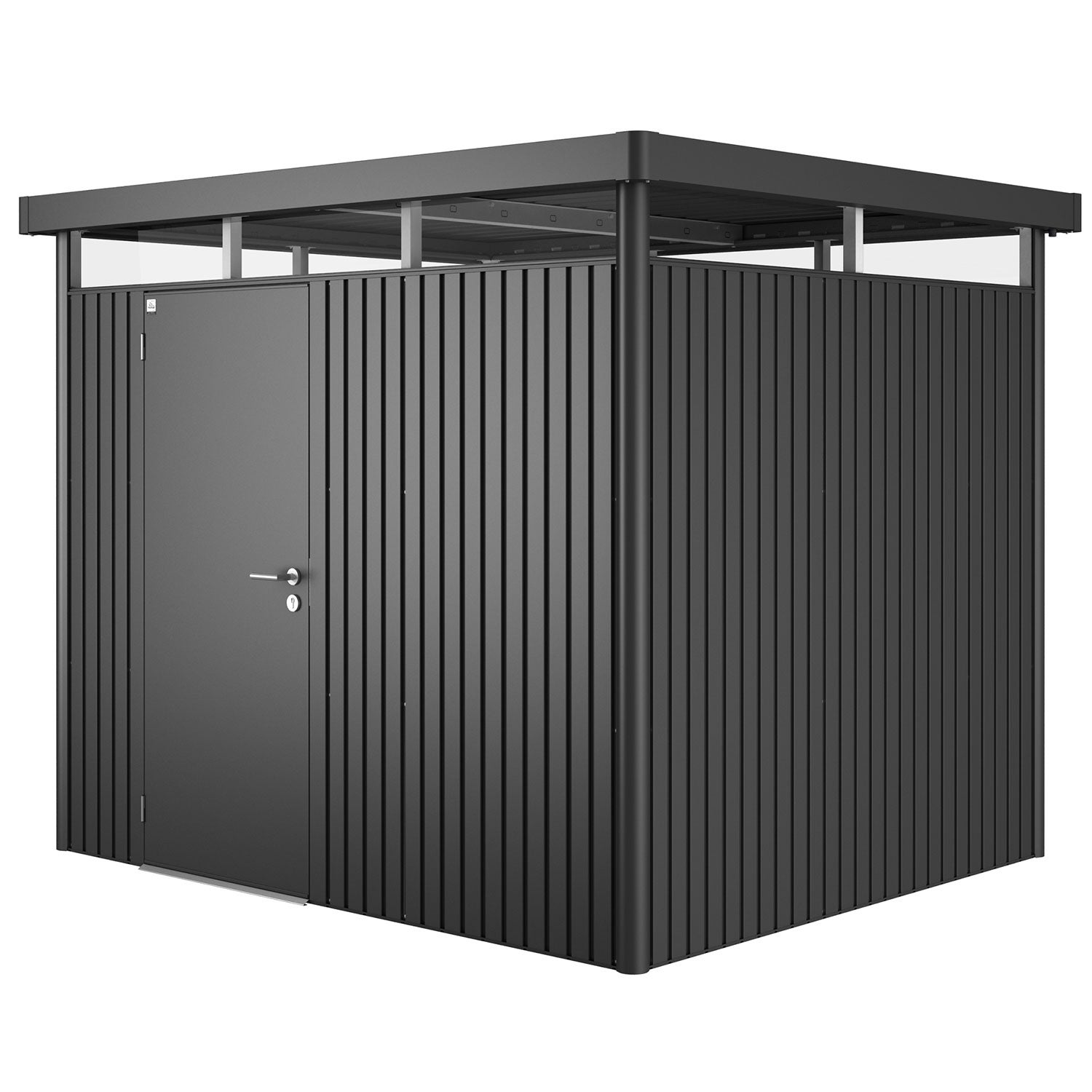 Highline Garden shed size h3 metallic dark grey Biohort